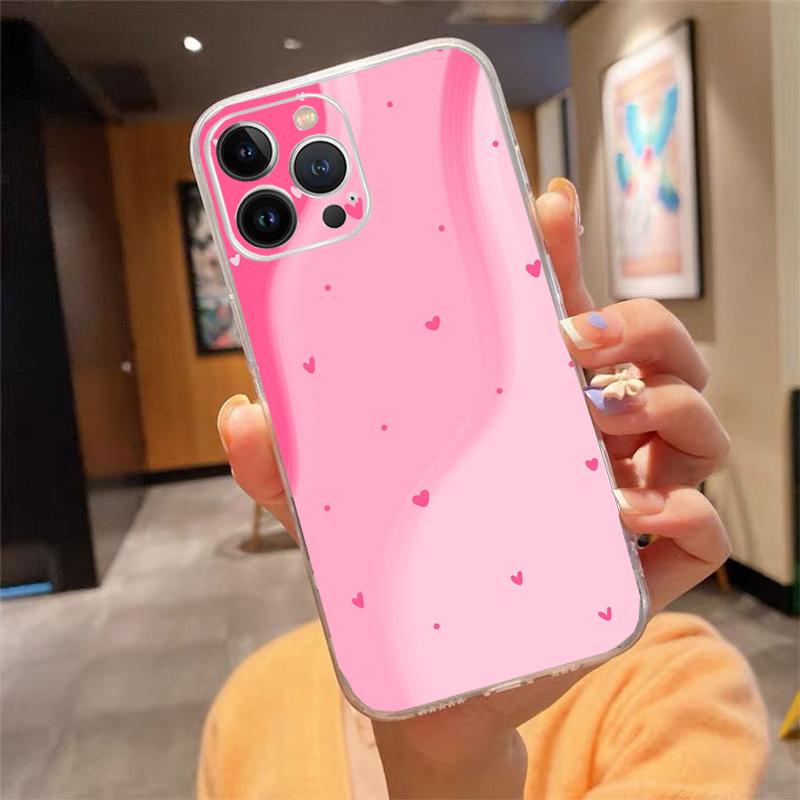 

Pink Aesthtic Phone Case Carcasa Funda For iPhone 17 Pro Max Air 16 15 14 13 Pro Max 15 16 Pro 15Plus 16E Case iPhone 13ProMax