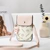 Lightweight small bag, simple mobile phone bag, retro pattern shoulder bag, messenger bag, travel versatile women's bag bags