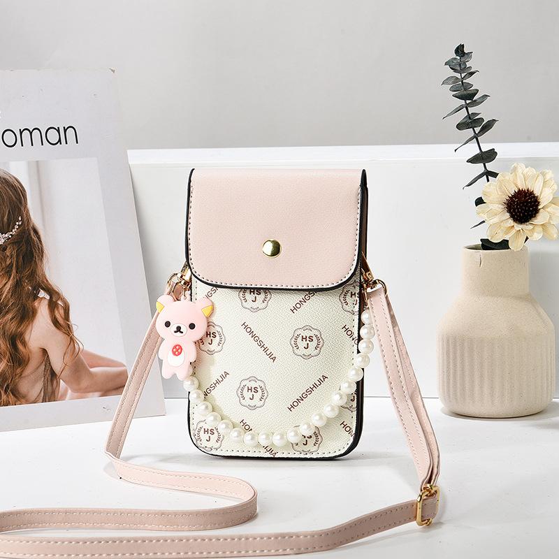 Lightweight small bag, simple mobile phone bag, retro pattern shoulder bag, messenger bag, travel versatile women's bag bags