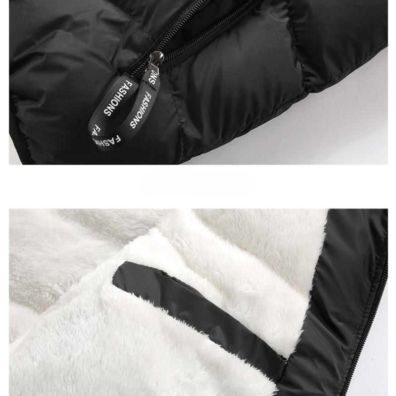 Stor storlek herr vinter vadderad och förtjockad väst herr höst och vinter varm utomhus lammullsväst jacka ståkrage ärmlös väst