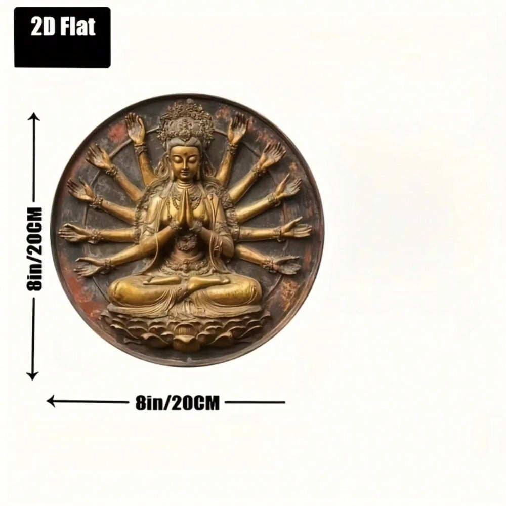 Vintage Buddhist Metal Wall Art For Home Bar Kitchen Cafe Office Decor Holiday Halloween Gift