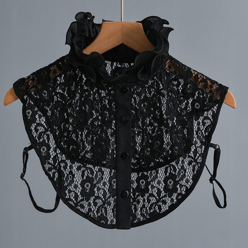 Fake Women' SHIRT Smooth BLACK COLLAR with Elegant Clasp