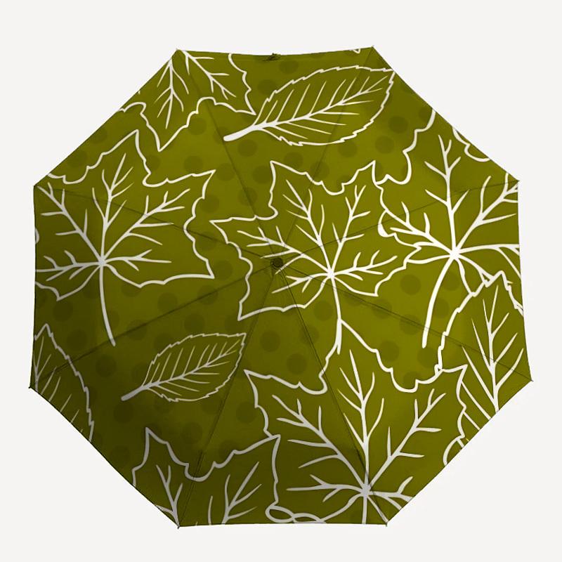 

1pc Autumn Leaves Automatic Folding Umbrella - 8-Rib Compact Travel Umbrella Durable & Portable for Outdoor Use, Perfect Gift for Birthdays134
