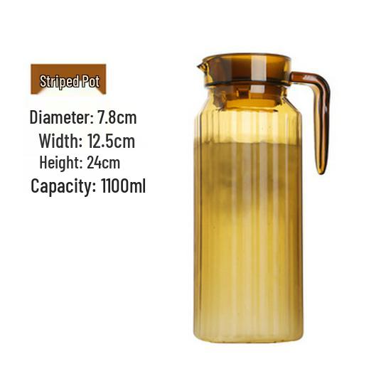 Acrylic High-Temperature Resistant Pitcher - Large Capacity Cold Water and Juice Jug for Home, Restaurant, or Bar