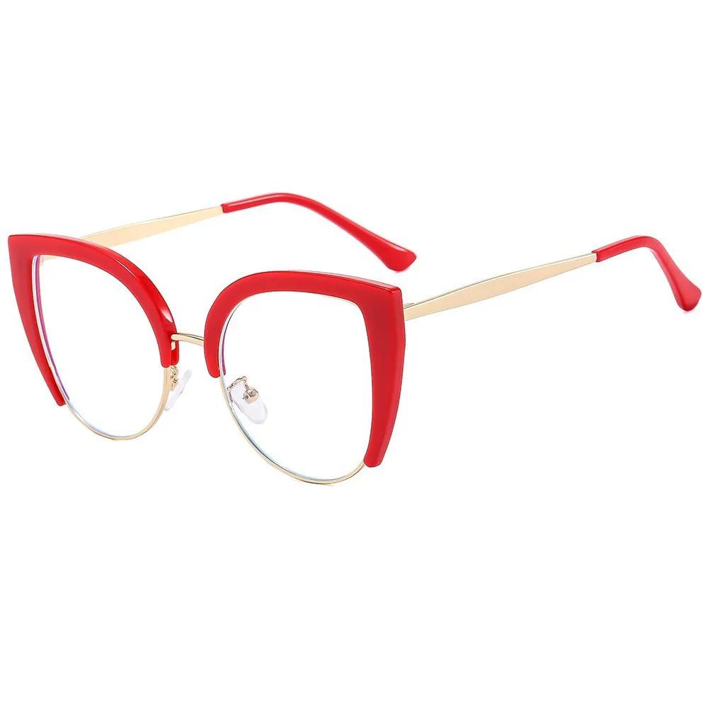 New Stylish Cat-Eye Anti-Blue Light Presbyopia Glasses Vintage Metal-Frame High-Definition Reading Eyewear Diopter 0 To +4.0