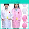 Premium Doctor Coat Fancy Dress Up Costume For Kids With Long Sleeves And Red Cross Pattern