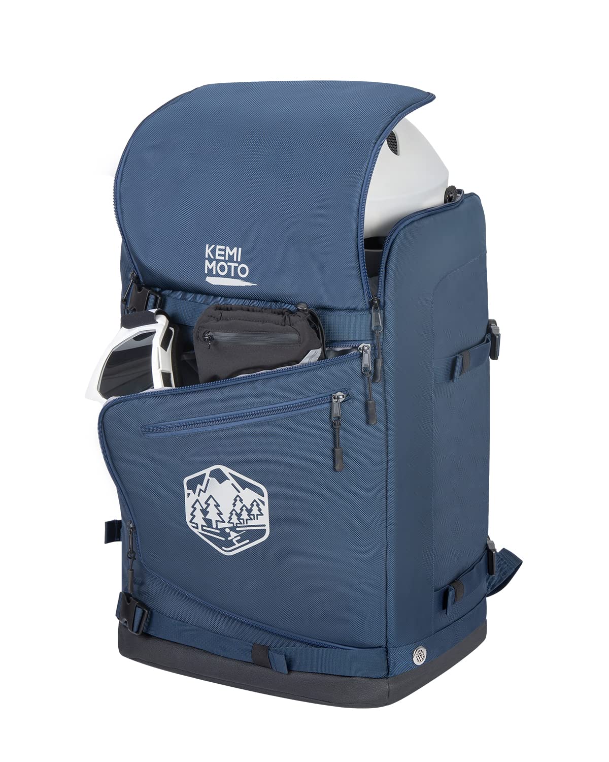 KEMIMOTO Сумка для лыж, Сумка для ботинок, Чехол для лыжных ботинок, Рюкзак для сноуборда, Большая сумка для шлема, Чехол для лыжных ботинок, Большая вместимость, 60 л, Синий