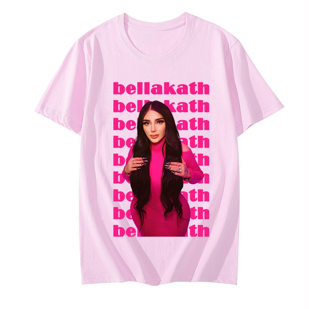 Bellakath Porträt T-Shirt Mode Grafikdruck 100% Baumwolle Rundhals T-Shirt Kurze Ärmel Lässig Damen/Herren T-Shirt