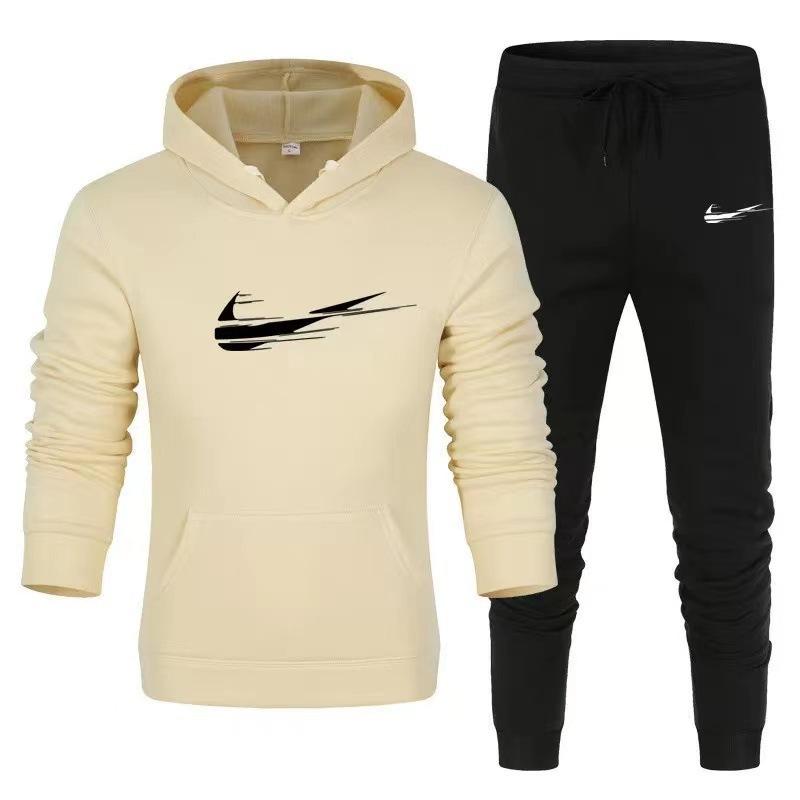 Nuovo Pullover Casual Sportivo Autunno e Primavera Felpa con Cappuccio Stampata Moda Uomo