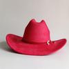2026 Suede Cowboy Hat Leather Belt And Hat Color  New 58cm Cowboy Hat Suede Material Water Drop Top Men's and Women's Knight Hat