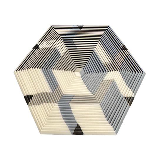 Hexagon Twist Illusion Toy Anxiety Stress Relief 3D Printed Hexagon Fidget Toy Adults Portable Travel Hexagon Decompression Toy
