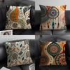 Bohemian Style Classical Cushion Cover Natural Linen Organic Fabric DoubleSided Printing Sofa Home Decor Gift Pillow Case