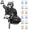 KUKII Pilot Bear Car Air Freshener - Rotating Propeller Vent Diffuser with Essential Oil Tablets, Aviation Design, With 6 Fragrance refill