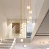 Crystal Stairway Chandelier for Duplex Loft and Villa Living Rooms