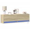 VidaXL Wall-mounted TV Cabinet with LED Lights Sonoma Oak 140x31x38 Cm, Wall-mounted TV Unit, Floating TV Unit, Support 852371
