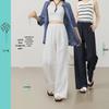 Women's Lyocell Linen Blend Relaxed Straight-Leg Pants