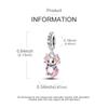 1PCS Charm For DIY Making Bracelet 925 Silver Original Shine Zircon Charms Jewelry Wedding Birthday Gift For Women Mom Friend