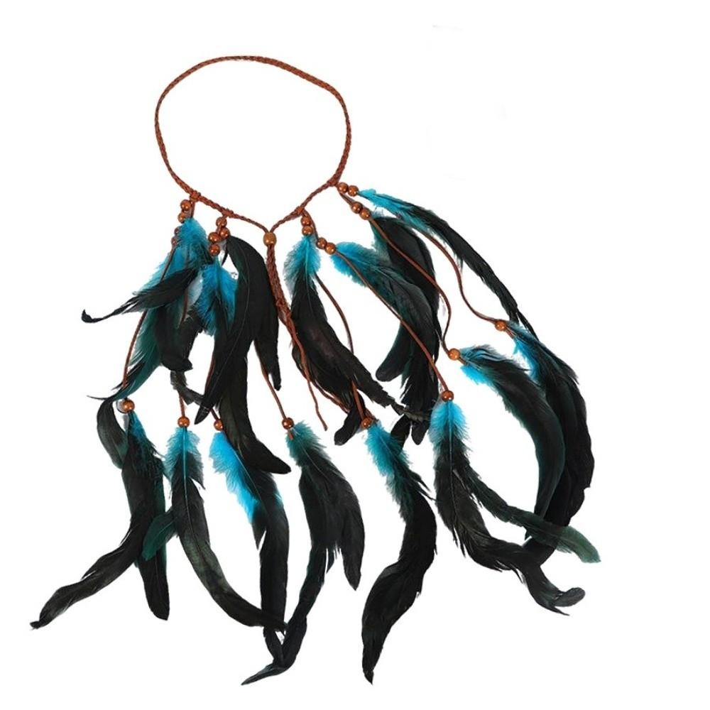 Feather Tassel Ethnic Headdress Boho Chic Bohemian Headband Indian Tribal Headband Gypsy Festival