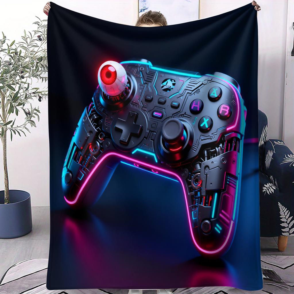 Premium Feel Gaming Controller Series Print Fleece Blanket for Adult Quality Soft Warm Universal Blanket for Travel Office Home