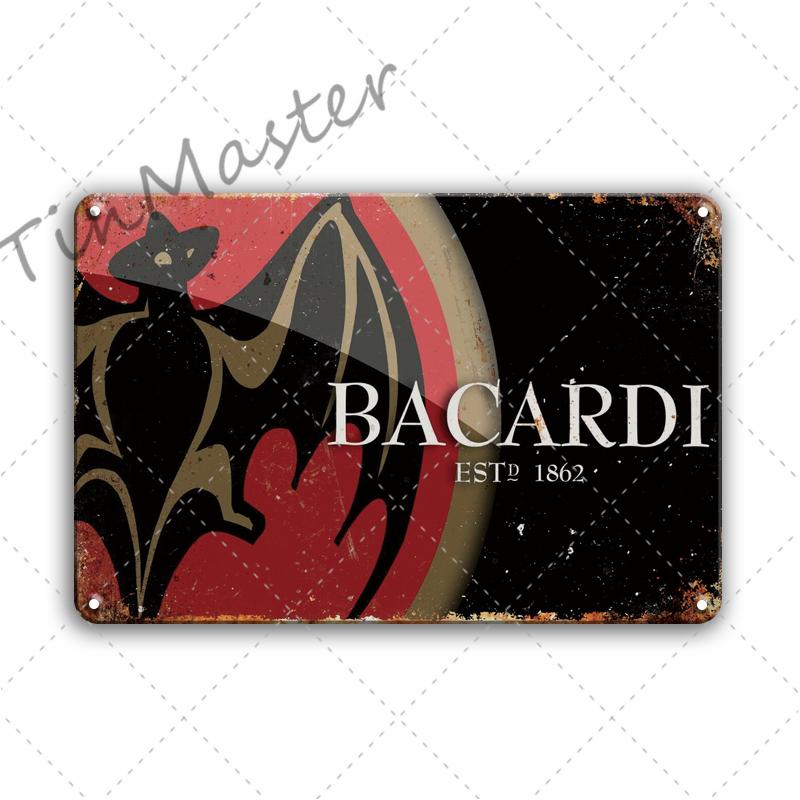 Whiskey Bier Metalen Tin Bord Vintage Home Decor Retro Bacardi Metalen Poster Teken Ierse Pub Keuken Cafetaria Restaurant Decoratie