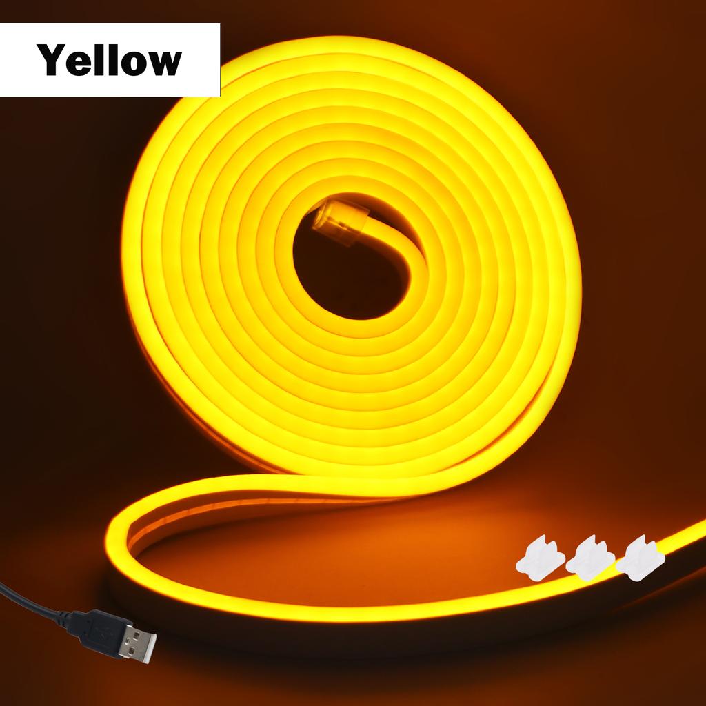 IP65 Waterproof USB Neon Strip Light Sign 1M 2M 3M 4M 5M 2835 120LEDs/M Flexible Ribbion Tape for DIY Room TV Backlight 8 Colors