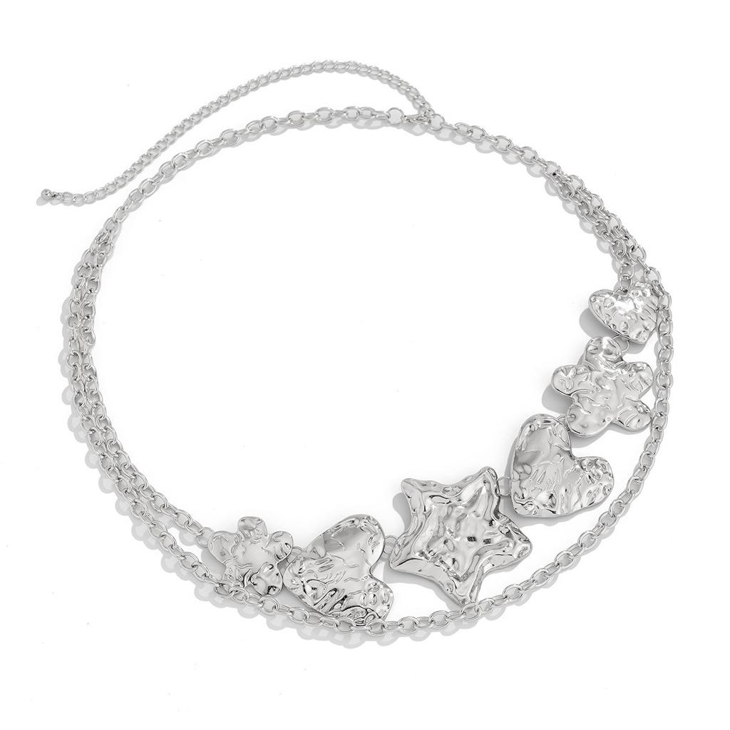 Wind Übertrieben Metall Große Liebe Hüftkette Hüftkette Punk-Stil Sexy Seestern Kette Körperkette