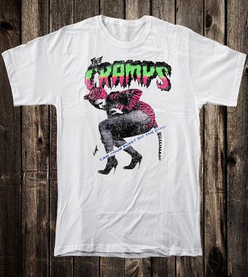 Retro Tee T Shirt 100% Cotton 80's Punk Style The Cramps Pussy Do The Dog