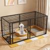 48 Inch Puppy Playpen Easy Assemble Kennel Cage with Door Heavy Duty Wire Dog Crates Stackable for Puppy/Small Dog/Rabbit/Pig