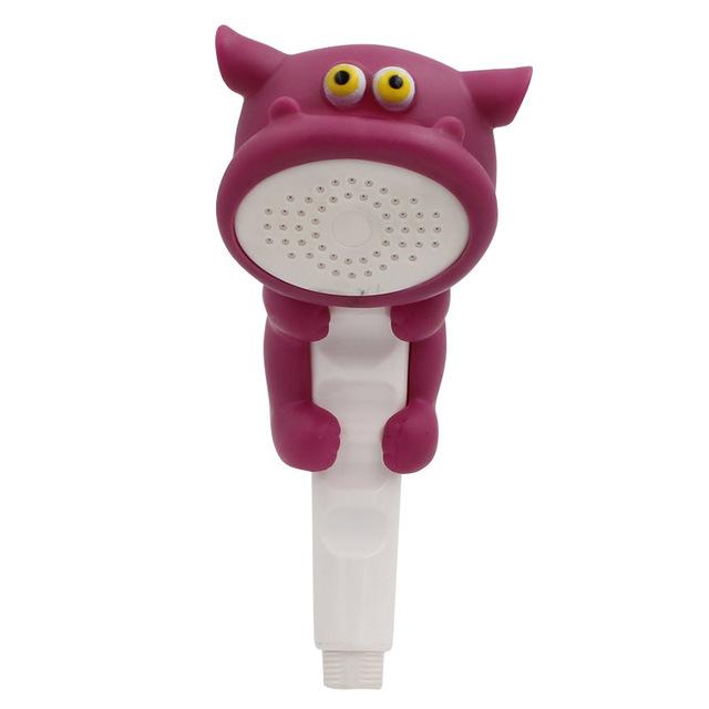 Cartoon Kid Shower Head Shower with Suction Cup Base Children's Bath Water Spray Shower Baby Shower Nozzle Bathroom Accessories
