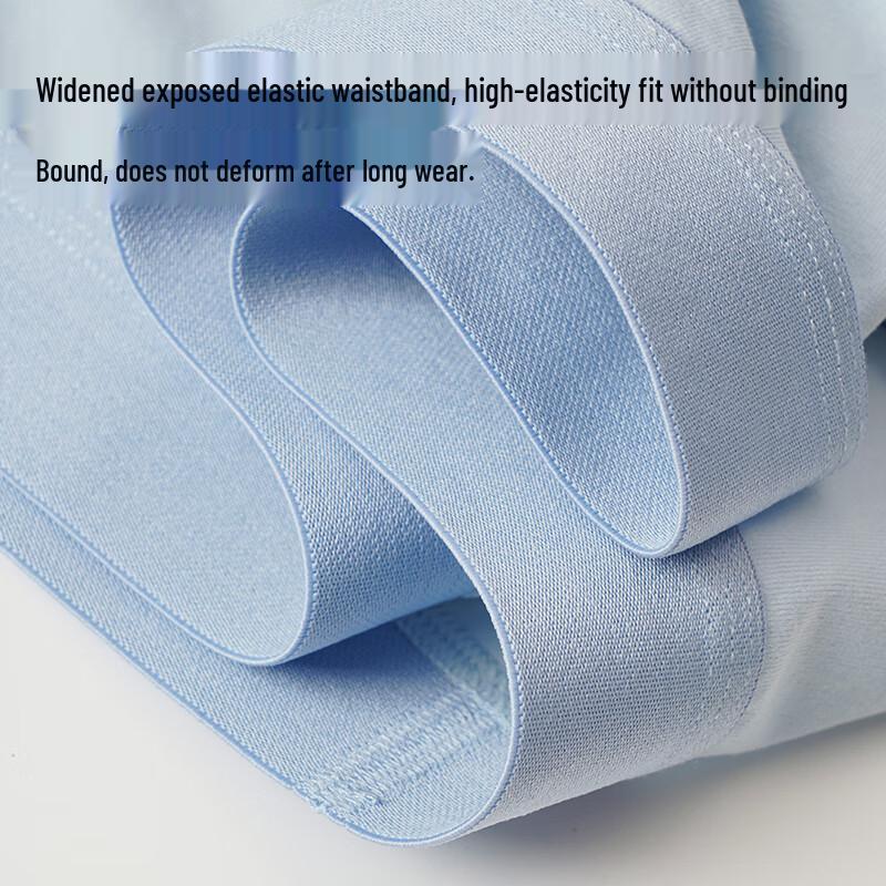 MIIOW Men's 80S Cotton Silk Antibacterial Boxer Briefs 3-Pack