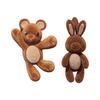 Women Hairpin Non-Slip Design Brown Bear Decor Hair Clip Scalp Friendly Hairpin Hair Styling Tool Hair Accessories