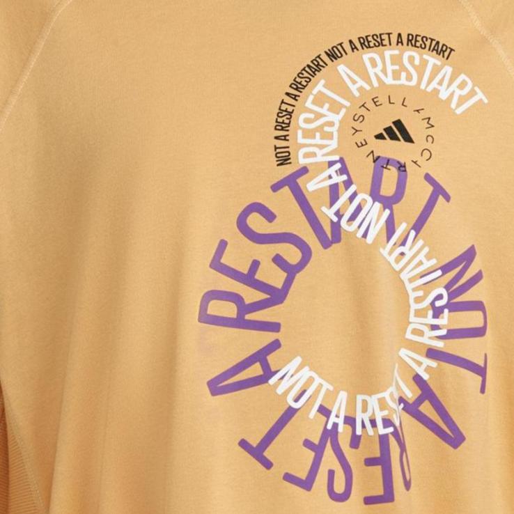 Adidas T Shirts Unisex Amber Yellow Crew Neck Moderate Straight Fit IB5894