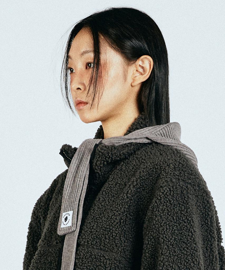 VASROCK Churros Knit Scarf Balaclava Gray