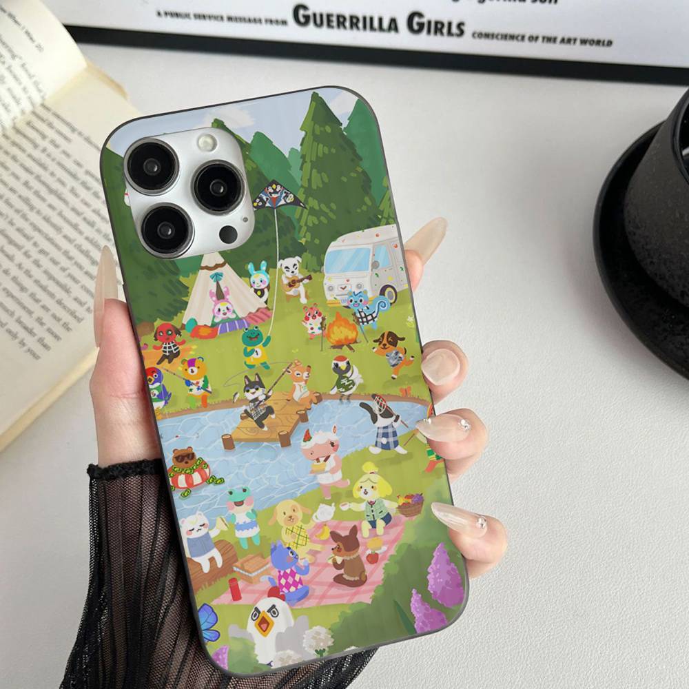 A-Animal C-Crossing Phone Case Corrugated Pattern Phone Case For iPhone 17 Air 16 15 14 13 Plus Pro Max Matte Shockprooof Cover