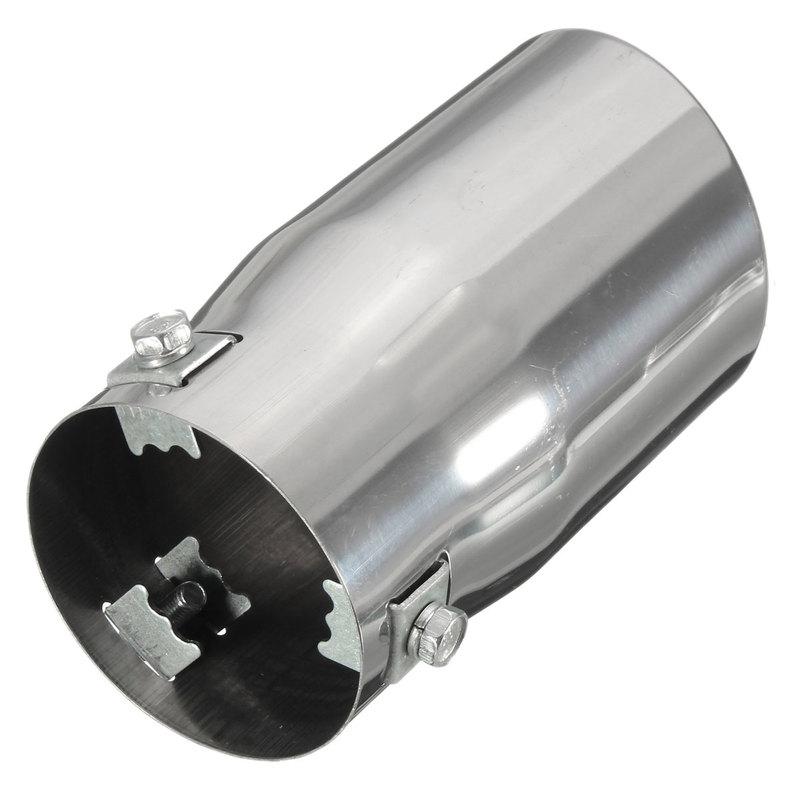Punta Universale per Tubo di Scarico Auto Silenziatore Acciaio Inox Finitura Tubo di Coda Veicolo Auto Ricambi