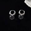 1 Pair Elegant Clear Ball Huggie Earrings Lightweight Minimalist Water Drop Earrings Hypoallergenic Transparent Earrings