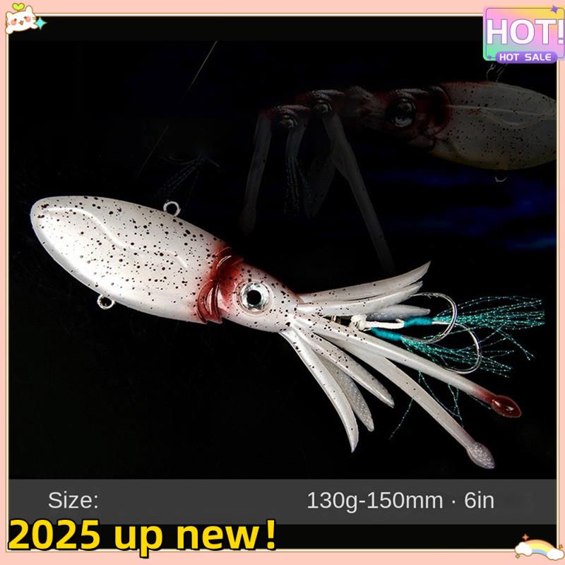 Classy-Premium Glow Squid Skirts Lures, 130G-150Mm, Soft Rubber Trolling Octopus For E Fishing