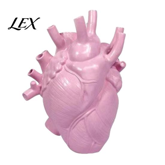 Resin Flower Vase Heart Shaped Vases, Vase, Creative Holder, Modern Art Decorative Style for Home Wedding Valentine Gift Desktop Living Room