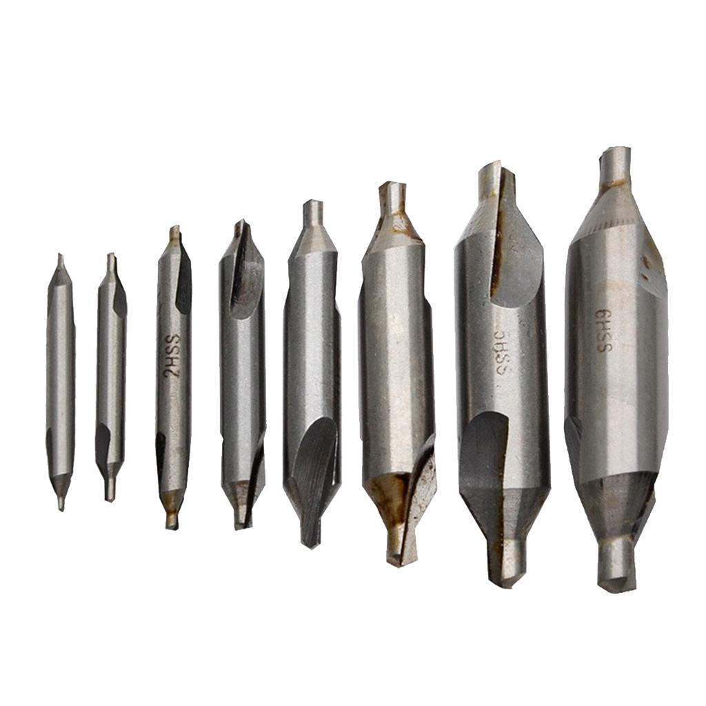 Buy 8pcs HSS Center Drill Bits Set Combined Countersinks 1/1.5/2/2.5/3