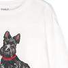 Polo Ralph Lauren T-skjorte FW24 Hundetrykk Bokstavlogo Broderi Rund Hals Langermet Barn Topper Hvit 312951031-001