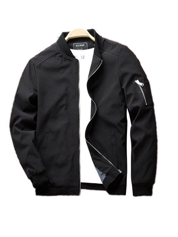Veste Casual Homme Grande Taille Coupe Ajustée Européenne & Américaine pour Printemps & Automne