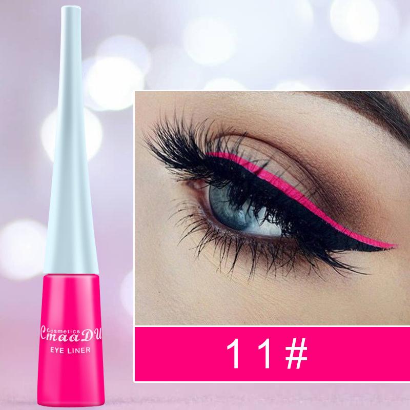 CmaaDu Matte Liquid Eyeliner Pen Fine Tip 17 Colors Waterproof Long-Lasting Smudge-Proof for Stage Performance And Makeup 5g