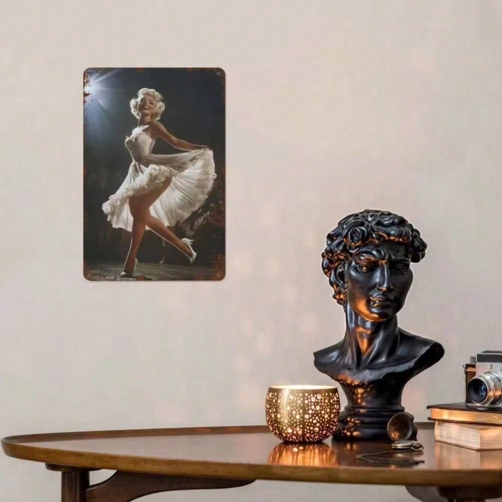 Vintage Metal Dancing Figure Wall Art 8x12 Inch Retro Iron Sign Home Decor For Living Room Bedroom Durable Sculpture