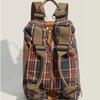 Retro bordeauxrotes Karomuster Handtasche Damen Schulstil Große Kapazität Schulter Rucksack Umwandelbare Tasche Damenmode Mochilas Mujer