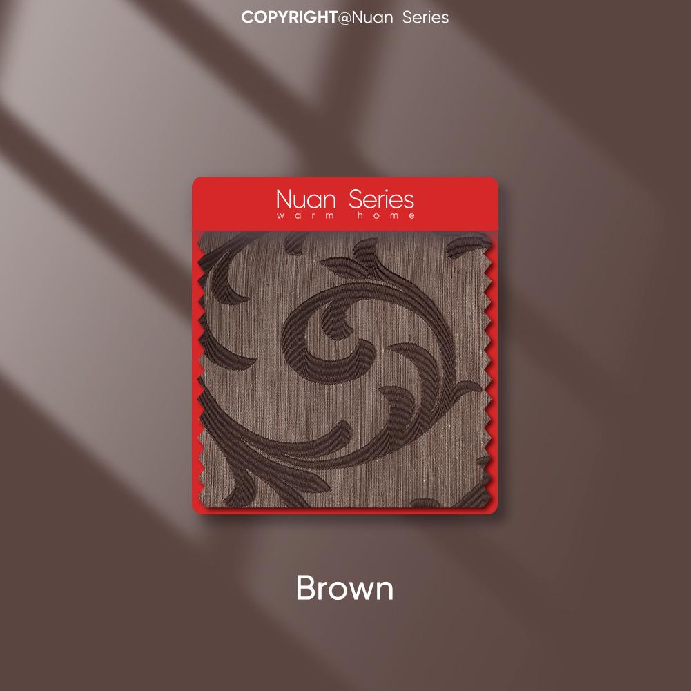 

1 шт. серия Nuan, высокое качество, затемняющая жаккардовая штора в европейском стиле для декора маленького окна 132x46 см W132cm x L46cm коричневый