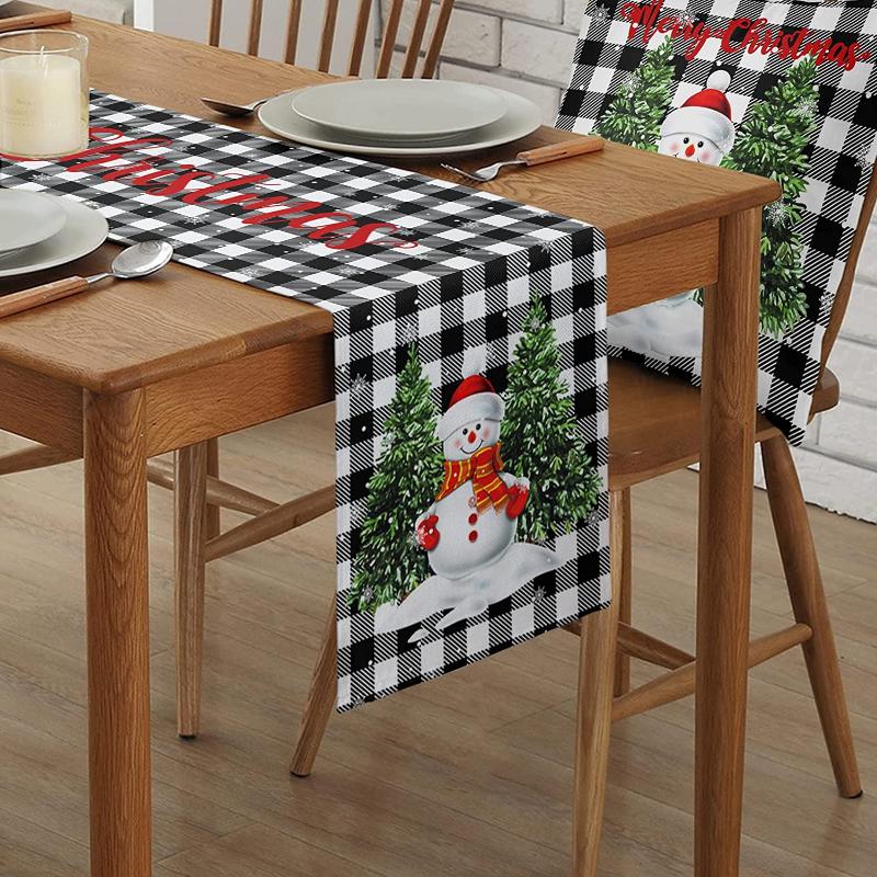 Halloween Home Tischläufer Spukhaus Orange Schwarz Kürbis Tischläufer Kommode Schal Halloween Abendessen Leinen Tischläufer