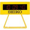 Seiko Clock SQ815Y Digital Mini Timer Clock, Yellow, 93 x 104 x 45mm
