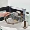 Microwave Splatter Cover with Water Steamer And Handle Tall Dome Food Cover Keeps Food Moist Saves Time And Energy Easy Clean Splash Guard for