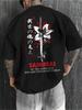 Unisex Unisex Tshirt Samurai Graphic Tee Short Sleeve Cotton Streetwear Aesthetic Urban Oversized Casual Tops