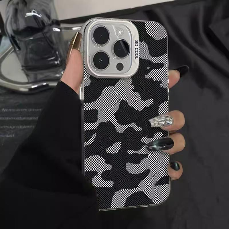 Camouflage Plaid Phone Case for iPhone 12/13/14/15/16 Pro and Pro Max